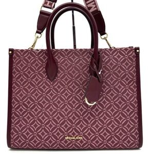 Michael Kors Medium Mirella Tote Bag Ox Blood Multi